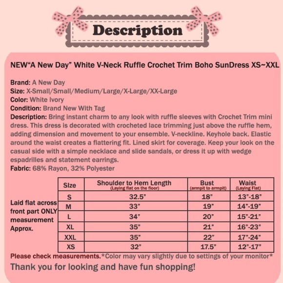 ✨Restock✨ White Ruffle Crochet Trim V-Neck Dress - Picture 8 of 8